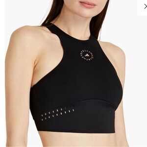 Adidas by Stella McCartney High-Neck Black Sports Bra